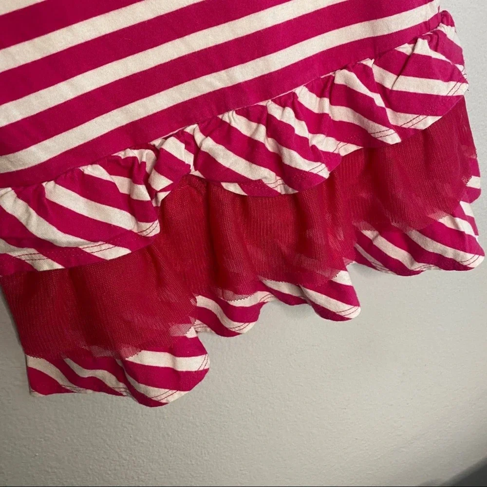 Children’s Place Pink and white Stripe Dress Sz 4